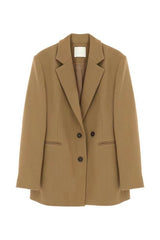 TWO BUTTON TAILORED BLAZER CARAMEL