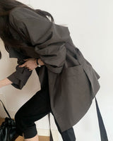 MARNIE HALF TRENCH CHARCOAL BROWN