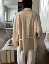 SYDNEY SHORT TRENCH PALE YELLOW