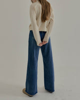 DILA SOFT WOOL MOCK TURTLENECK ECRU