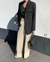KOS TWEED BLAZER BLACK