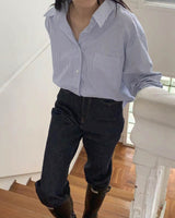 CLASSIC RELAXED PINSTRIPE SHIRT