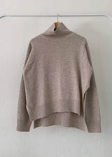 ARLES SIDE CUT TURTLENECK BEIGE