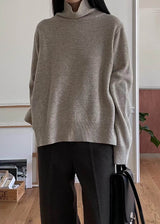 ARLES SIDE CUT TURTLENECK BEIGE