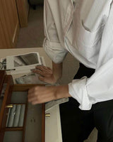 SOFT GREY STRIPE SHIRT