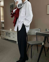 SOFT GREY STRIPE SHIRT