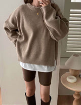 SANNA NY RAMI SLOUCHY CREW LATTE