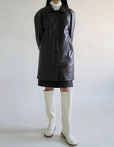 Pia Faux Leather Jacket Black
