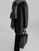 Pia Faux Leather Jacket Black