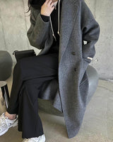 SANNA NY DUBLIN WOOL OVERCOAT CHARCOAL