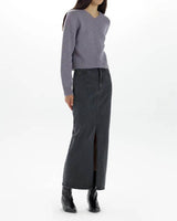 RIE LONG DENIM SKIRT