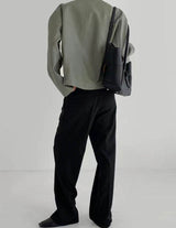 V Short Leather Jacket