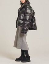 GLOSSY DOWN PUFFER BLACK