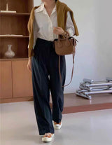 SANNA NY FRASIER TROUSERS NAVY