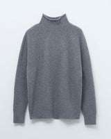 DILA SOFT WOOL MOCK TURTLENECK GREY