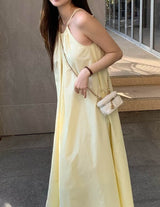 SWING HALTER DRESS YELLOW