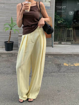 sanna ny arden linen trousers pale yellow