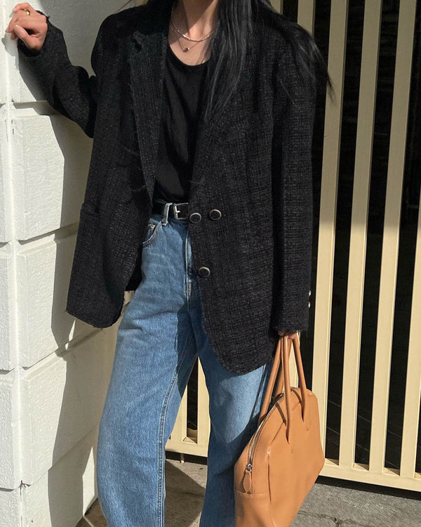 SANNA NY VELOUR TWEED BLAZER 