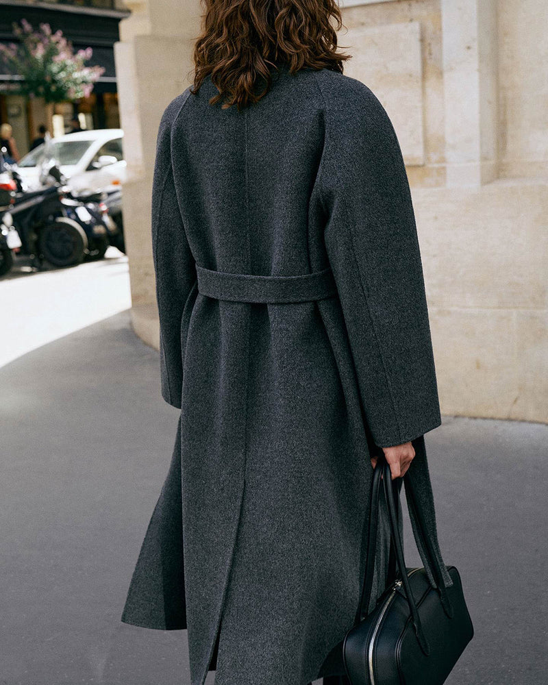 CHIARA WOOL CASHMERE OVERCOAT CHARCOAL