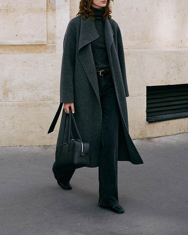 CHIARA WOOL CASHMERE OVERCOAT CHARCOAL