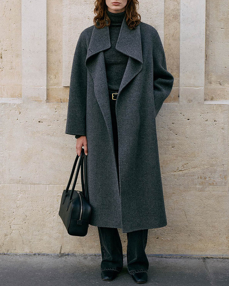 CHIARA WOOL CASHMERE OVERCOAT CHARCOAL