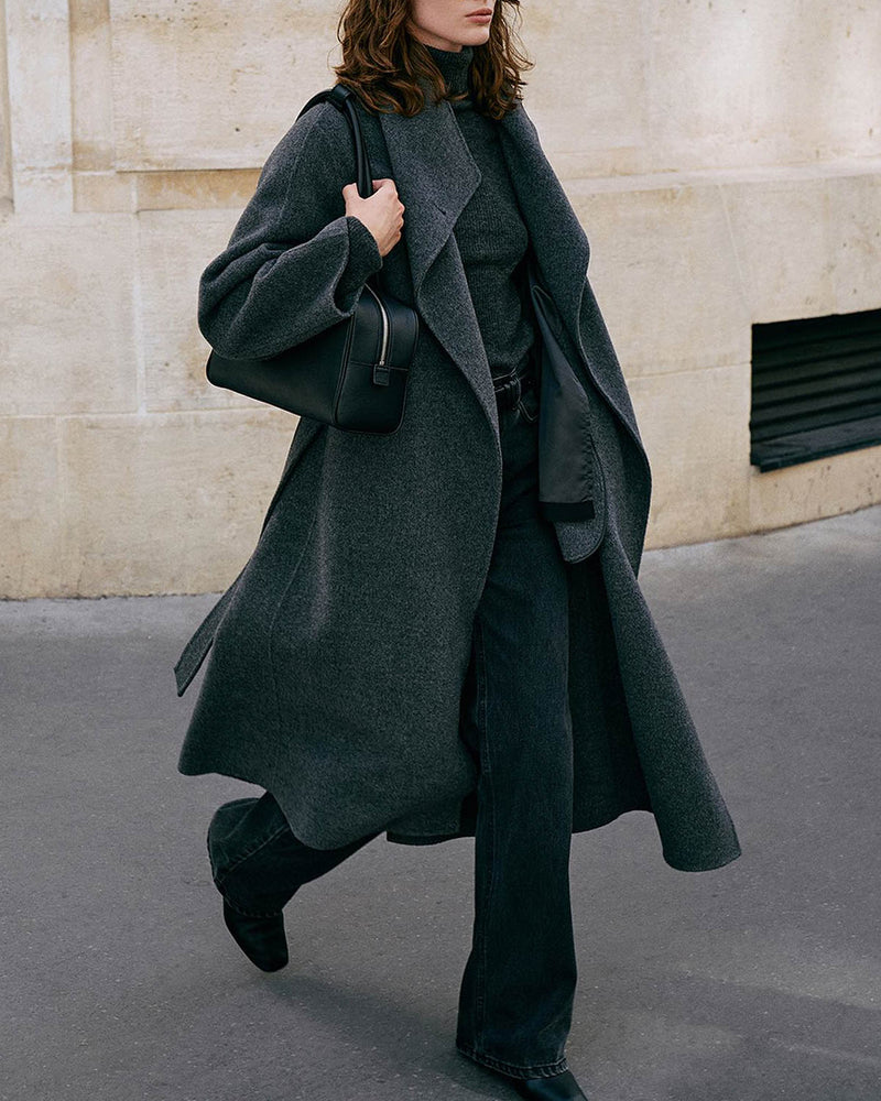 CHIARA WOOL CASHMERE OVERCOAT CHARCOAL