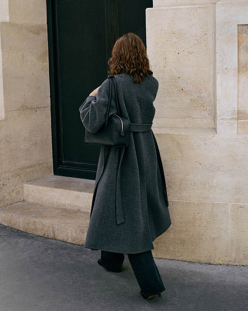 CHIARA WOOL CASHMERE OVERCOAT CHARCOAL