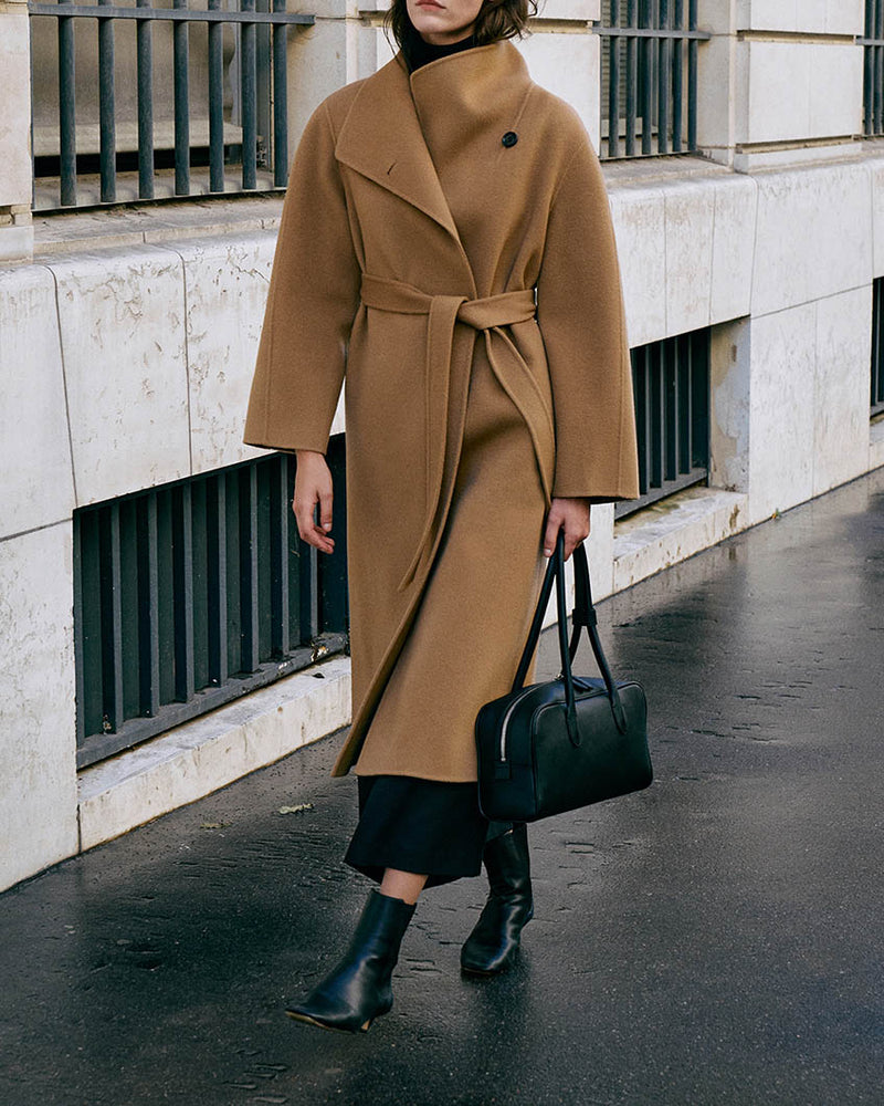 CHIARA WOOL CASHMERE OVERCOAT CAMEL