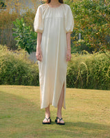 AILA DRESS BUTTERY BEIGE