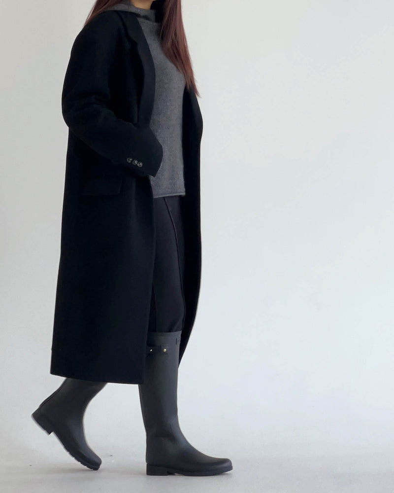 ARWYN WOOL CASHMERE COAT BLACK