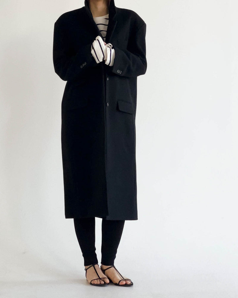 ARWYN WOOL CASHMERE COAT BLACK