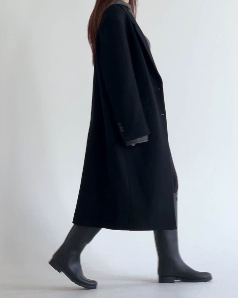 ARWYN WOOL CASHMERE COAT BLACK