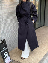 sanna ny miles trench dark navy