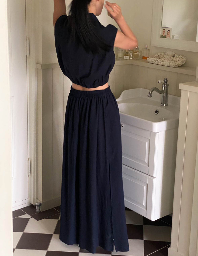 CRUZ LINEN SET NAVY