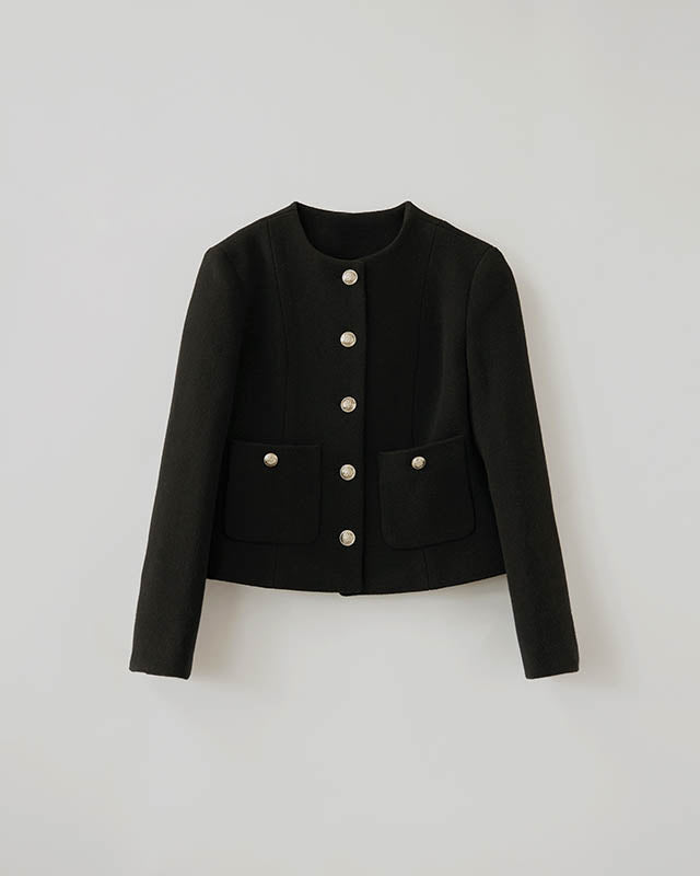 MATIN WOOL TWEED BLAZER BLACK