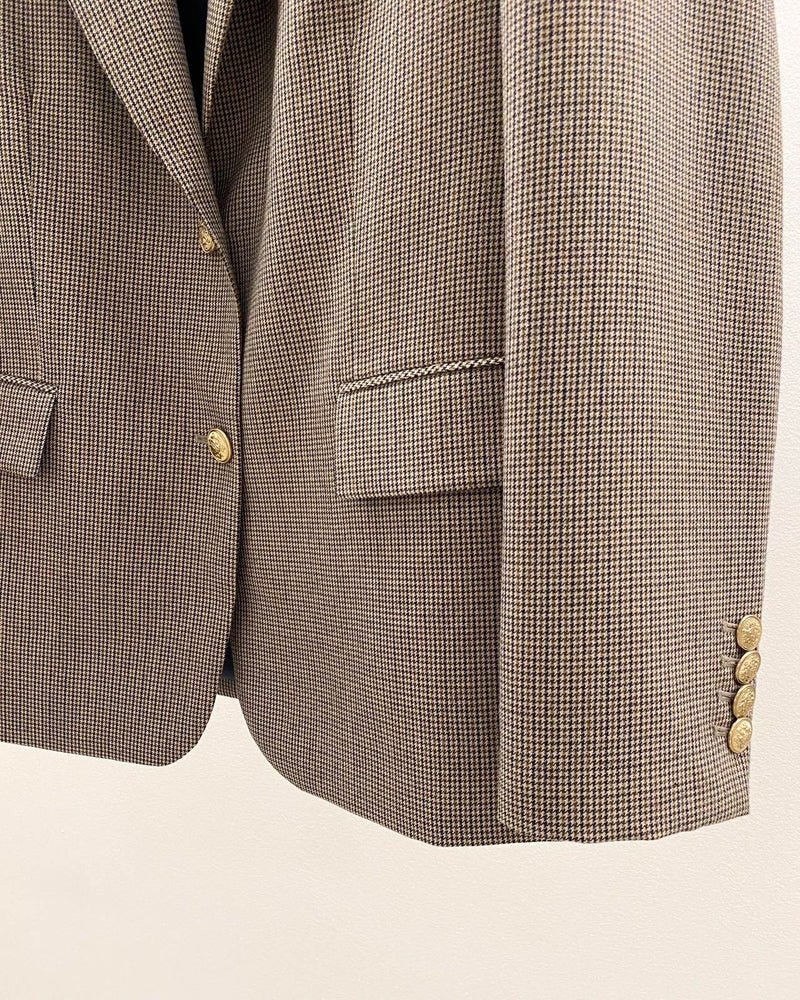 HANNA WOOL BLEND CHECK BLAZER