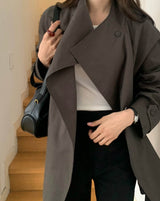 MARNIE HALF TRENCH CHARCOAL BROWN