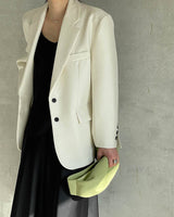 ELINOR WOOL SILK BLAZER IVORY