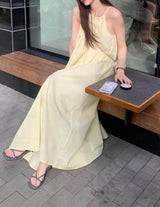 SWING HALTER DRESS YELLOW