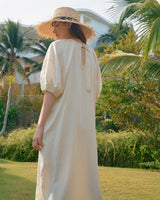 AILA DRESS BUTTERY BEIGE