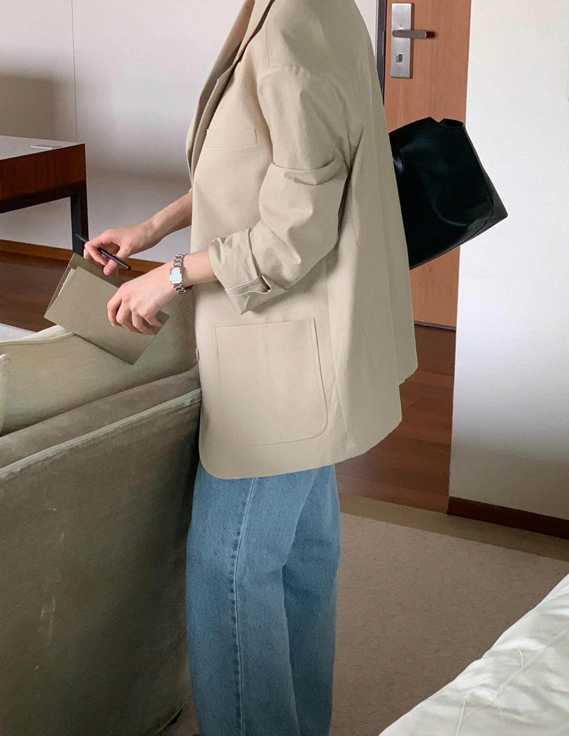 LEAH BLAZER BEIGE
