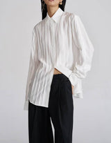 SANNA NY TAILORED PLEATED SHIRT