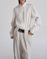 TAILORED PLEATED SHIRT