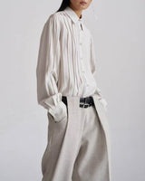 TAILORED PLEATED SHIRT