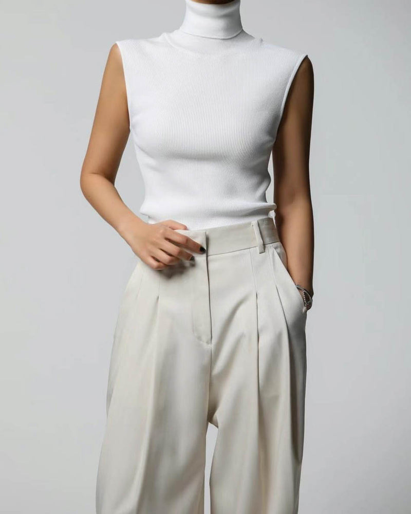 TAMSIN PLEATED TROUSERS IVORY