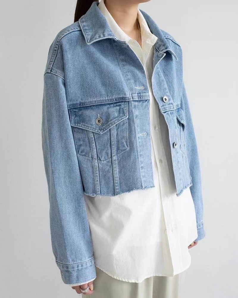 TOBI CROP DENIM JACKET