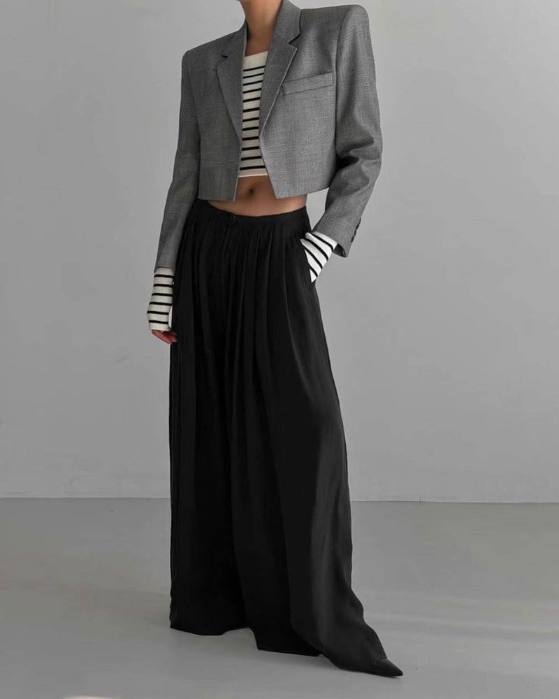 CHECK CROP BLAZER