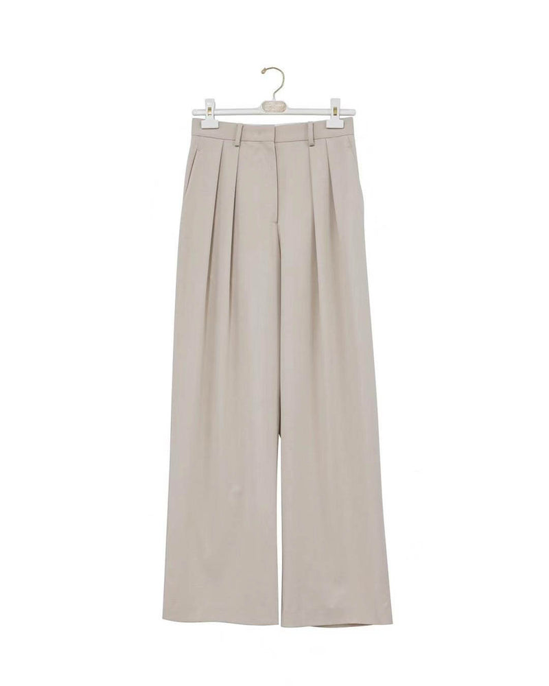 ELIS PLEATED TROUSERS BEIGE