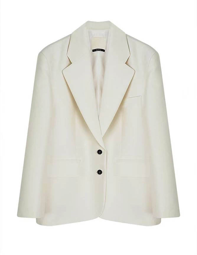 ELINOR WOOL SILK BLAZER IVORY