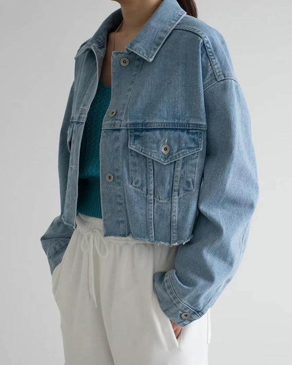 TOBI CROP DENIM JACKET